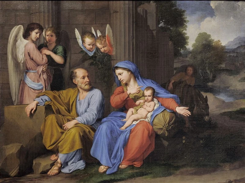 1613-Reynaud Levieux - Riposo durante la fuga in Egitto - Musei della città di Strasburgo (modificato su Wikidata)